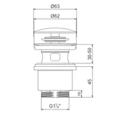 Yak Bas Bırak Taşmalı Lavabo Sifon Başlığı 102199625 - 2