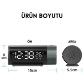 Monozone Projeksiyon Çalar Saat LED Ekran Sıcaklık Göstergeli Yansıtmalı Çift Alarmlı Masa Saati thumbnail 2