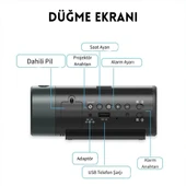 Monozone Projeksiyon Çalar Saat LED Ekran Sıcaklık Göstergeli Yansıtmalı Çift Alarmlı Masa Saati thumbnail 3