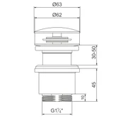 Yak Bas Bırak Taşmasız Lavabo Sifon Başlığı 102199627 - 2