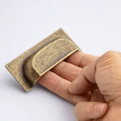 Vira Antik Sarı Metal Modern Kulp 64mm Mobilya Çekmece Dolap Kapak Kulpu Ergonomik Dayanıklı Tasarım thumbnail 7