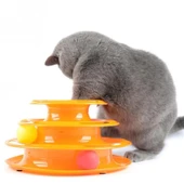 Süslüpati Toplu Yuvarlak 3 Katlı Şirin Kedi Oyuncağı thumbnail 3