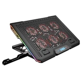 Rampage Blizzard R7 RGB Işıklı 6 Fanlı LCD Ekranlı 2 Usb Soketli 13-15.6 Notebook Soğutucu Stand - 2