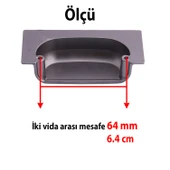 Vira Antik Sarı Metal Modern Kulp 64mm Mobilya Çekmece Dolap Kapak Kulpu Ergonomik Dayanıklı Tasarım thumbnail 3