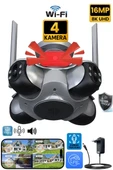 IO-781 4 Kameralı  Wifi 16MP Akıllı Gece Görüşlü Sesli Kamera Türkçe Uzaktan İzleme Sirenli thumbnail 1