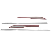 Renault Megane 4 Kapı Eşiği 4 Parça - Krom Taşlı | 2016 ve Sonrası, HB/SD - 1