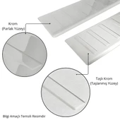 BMW X6 Arka Tampon Eşiği - Krom | 2008-2014 Arası - 4