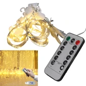 Winnboss EKL-11 300 Günışığı Ledli Peri Motifli 3X3 Perde Dekoratif Led Aydınlatma 8 Modlu USB 5VDC Kumandalı Süs Işığı - 1