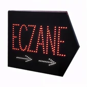 Powermaster PM-28338 Eczane SMD LED Tabelası Sağ OK Yönlü Kırmızı-Beyaz Suya Dayanıklı 345X465mm - 1