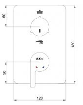 Eca Icon Ankastre Duş Banyo Bataryası Sıva Üstü 2 Yollu 102167201H-KDE - 2