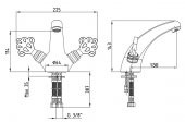 Eca Osmanlı Eskitme Lavabo Bataryası 102208002 - 2