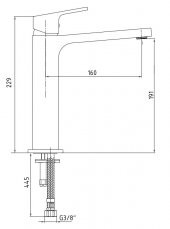 Eca Tiera Orta Boy Lavabo Bataryası- Krom Kırmızı 103388003 thumbnail 2