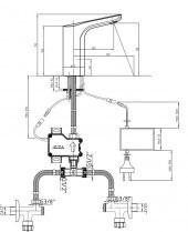 Eca Luna Fotoselli Lavabo Bataryası T Adaptörlü Elektrikli 1081 thumbnail 2