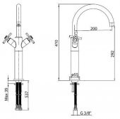 Eca Quadrille Yüksek Tip Lavabo Bataryası- Altın 102808614 - 2