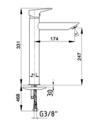 Ar Fia Yüksek Çanak Lavabo Bataryası Mat Siyah 103588089 thumbnail 3