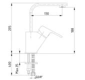 Ar Lunetta Lavabo Bataryası Mat Siyah Kuğu Borulu 103588108 - 2