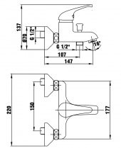 Ar Allegra Banyo Duş Bataryası 102102521 - 2