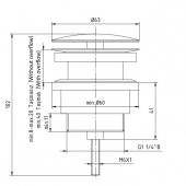 Eca Sabit Kapaklı Pirinç Lavabo Sifonu Üst Takım 402129032 - 2