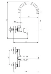 Eca Niobe Aplike Duvardan Mutfak Eviye Evye Bataryası 102107270 - 2