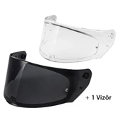 LS2 RAPID 2 R MAT SİYAH MOTOSİKLET KASKI SİYAH VE ŞEFFAF VİZÖR + SPOİLER thumbnail 3