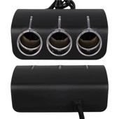 Olesson 1521 12-24V 120W 80 CM Kablolu 3'LÜ Araç Çakmak Çoklayıcı thumbnail 4