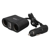 Olesson 1645 12-24V Tek USB Girişli 100W 70cm Kablolu 2'li Araç Çakmak Çoklayıcı thumbnail 3