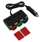 Olesson 1523 12-24V Çift USB Girişli 120W 80cm Kablolu 3'LÜ Araç Çakmak Çoklayıcı thumbnail 3