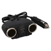 Olesson 1630 12-24V Çift USB Girişli 120W 80cm Kablolu 2'LI Araç Çakmak Çoklayıcı thumbnail 2