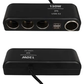 Olesson 1525 12-24V Çift USB'LI 120W 80cm Kablolu 4'LÜ Araç Çakmak Çoklayıcı thumbnail 3