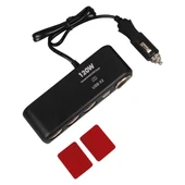 Olesson 1525 12-24V Çift USB'LI 120W 80cm Kablolu 4'LÜ Araç Çakmak Çoklayıcı thumbnail 4
