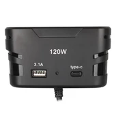 Olesson 2013 12-24V TYPE-C + USB Girişli 120W 80 CM Kablolu 3'lü Araç Çakmak Çoklayıcı thumbnail 3