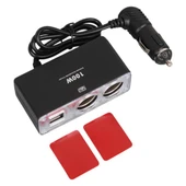Olesson 1647 12-24V Çift USB Girişli 100W 70cm Kablolu 2'li Araç Çakmak Çoklayıcı thumbnail 5