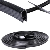 PowerMaster PM-26301 U Tip Araç Kapı Çarpma Çizik Engelleyici Koruyucu 5 Metre Şerit Siyah - 1