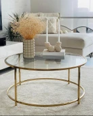 ORTA SEHPA ( PASLANMAZ, PARLAK GOLD KROM KAPLAMA ) thumbnail 1