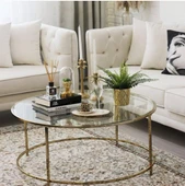 ORTA SEHPA ( PASLANMAZ, PARLAK GOLD KROM KAPLAMA ) thumbnail 2