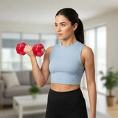 Ps Spor 0.5 Kg Dambıl ve suluk x 2 Adet ( Pembe Renk ) - 1