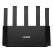 Everest EWR-X3000MBPS-V1 X3000Mbps Dualband 5*6dBi 1 Wan Port + 3 Lan Port Wi-Fi 6 Wisp+Ap+Repeater Destekli Kablosuz Wi - 1