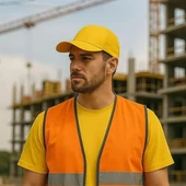 Sarı Darbe Emici Şapka - 2