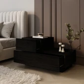 Kayra KMD002 LED Işıklı Komodin – 2 Çekmeceli Modern Tasarım thumbnail 3