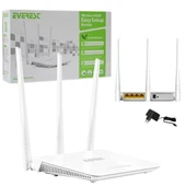 Everest EWR-F303 2.4 Ghz 300 Mbps 4 Port Kablosuz Router - 1