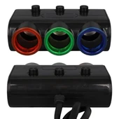 Olesson 1523 12-24V Çift USB Girişli 120W 80cm Kablolu 3'LÜ Araç Çakmak Çoklayıcı - 2
