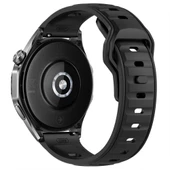 Huawei Watch GT5 46mm ve GT4 46mm İle Uyumlu Çift Renkli Spor Silikon Kordon Nefes Alabilir Konforlu Siyah - 2