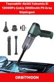 Özel Seri Otomatik Aydınlatma Taşınabilir Akülü Vakumlu El 12000Pa Çekiş 2000mAh Pil Araç Süpürgesi - 1