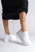 BIANA Bağcıklı Ortopedik Taban Kadın Sneaker Spor Ayakkabı  CBT - Beyaz - 3