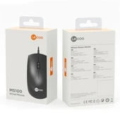 Lenovo Lecoo MS100 USB Kablolu 1000DPI Siyah Optik Mouse - 4