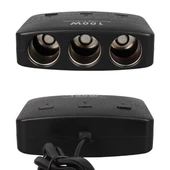 Olesson 1636 12-24V Çift USB Girişli 100W 70 CM Kablolu 3'LÜ Araç Çakmak Çoklayıcı - 5