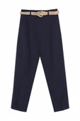 Quzu Hasır Kemerli Kadın Pantolon 21Y70840 - 4