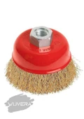 Wuvera Saçaklı Çanak Tel Fırça 75 mm – Pas, Cüruf ve Boya Temizliği İçin Güçlü Performans thumbnail 2
