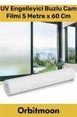 Premium Seri İz Bırakmayan İç Göstermeyen Yapışkan UV Engelleyici Buzlu Cam Filmi 5 Metre x 60 Cm - 1