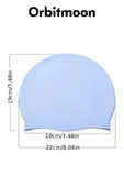 Premium Seri Su Geçirmez Sızdırmaz Kaymaz Silikon Yüzücü Elastik Yüzme Şapkası Havuz Deniz Bonesi thumbnail 2